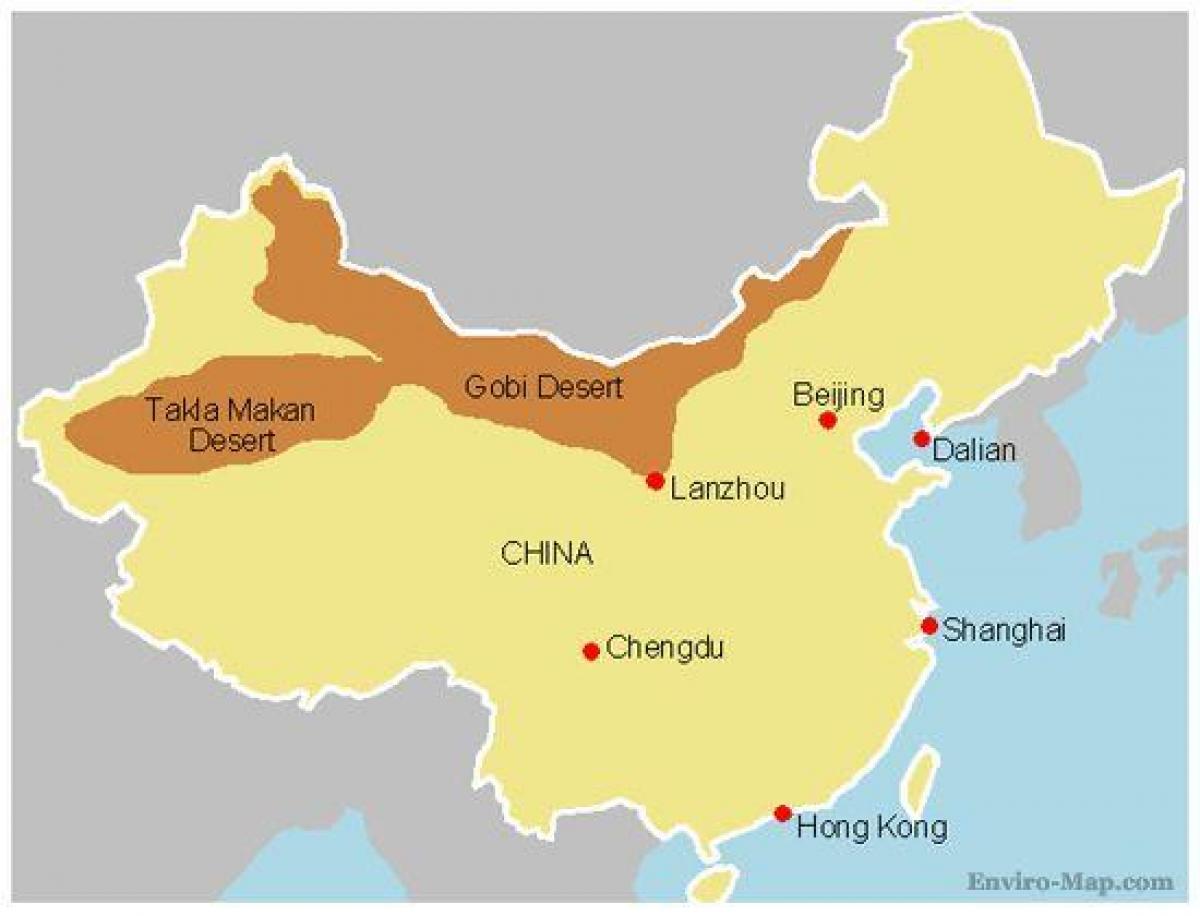Hiina kaart gobi kõrb