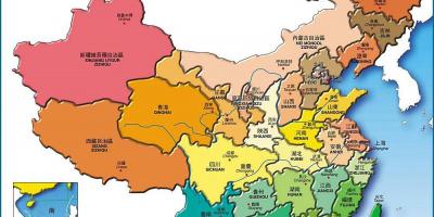 Kaart Hiina provintsid