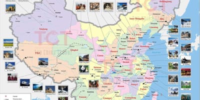 Map of China peak