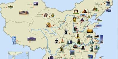 Tourist map Hiina