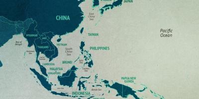 Hiina ja lõuna-Hiina mere kaart