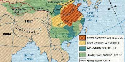 Vana-Hiina geograafia kaart