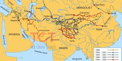 Kaart silk road vana-Hiina